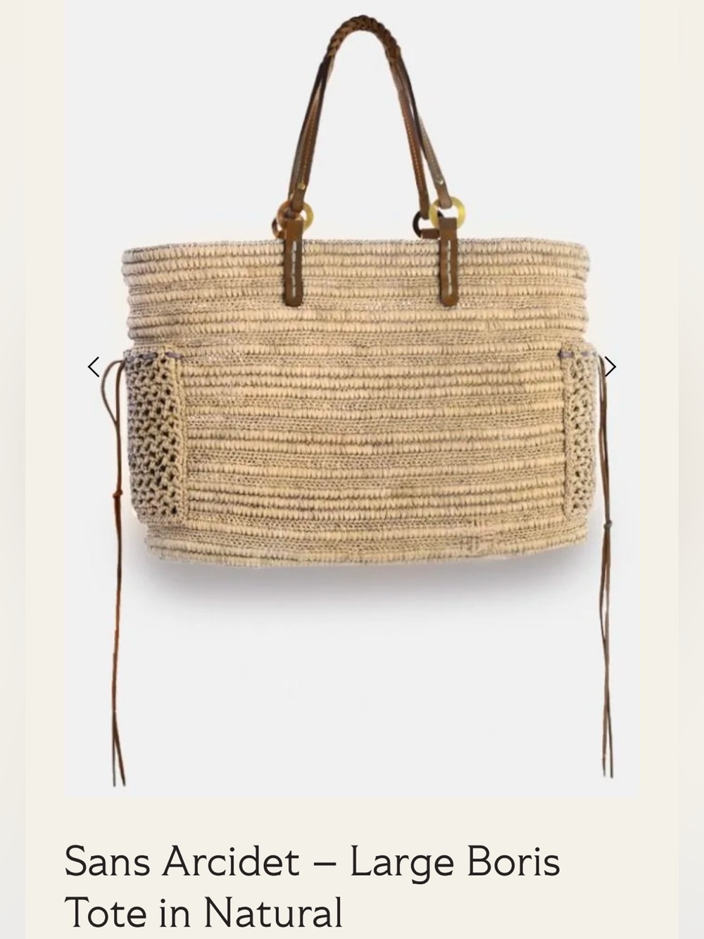 Sans Arcidet raffia bag